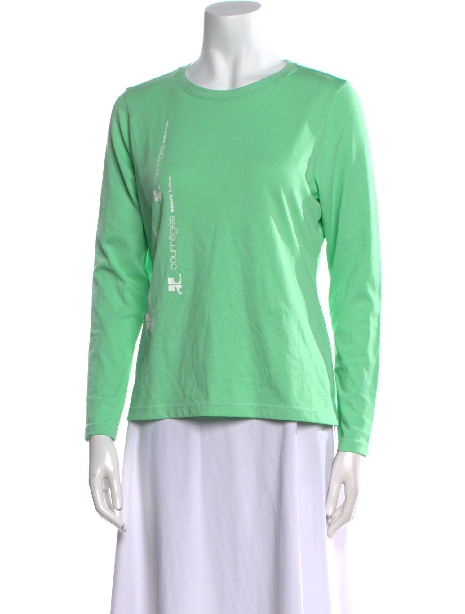 Courrèges Crew Neck Long Sleeve Sweatshirt