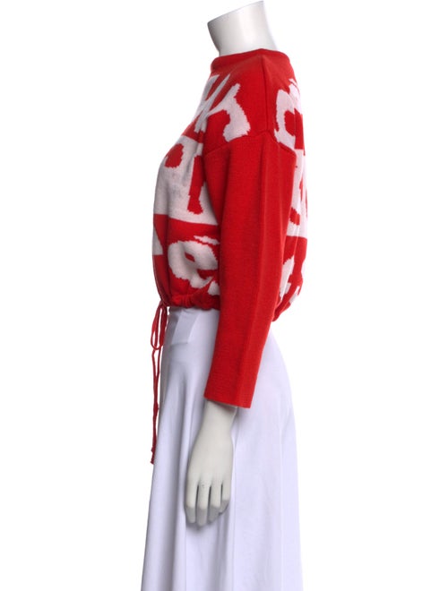 Courrèges Graphic Print Bateau Neckline Sweater