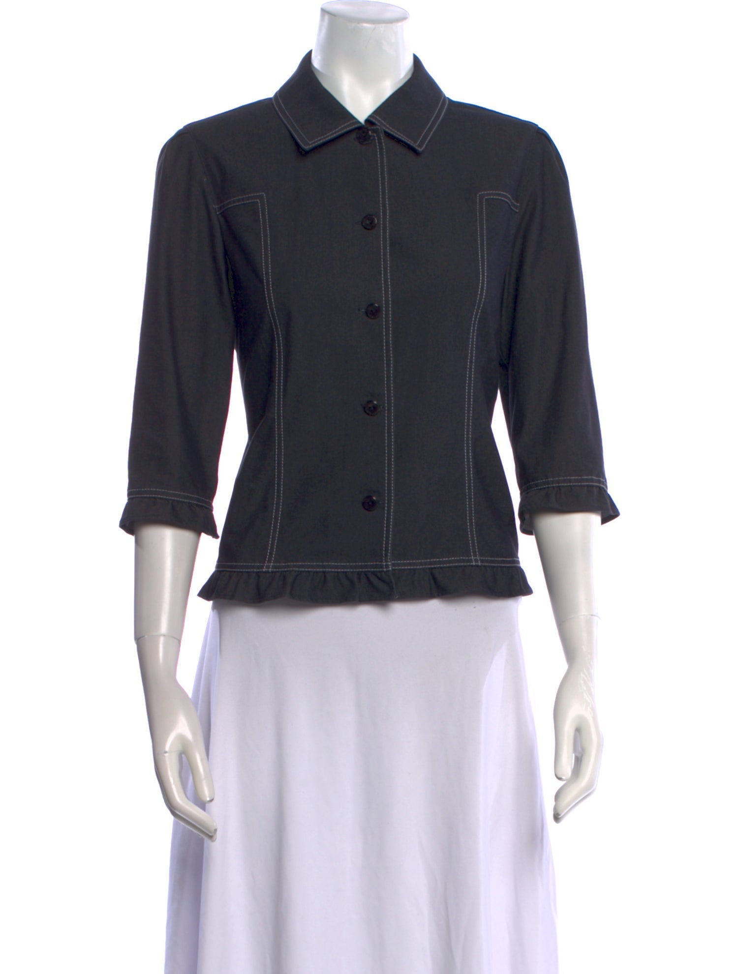 Courrèges Vintage 1990's Button-Up Top