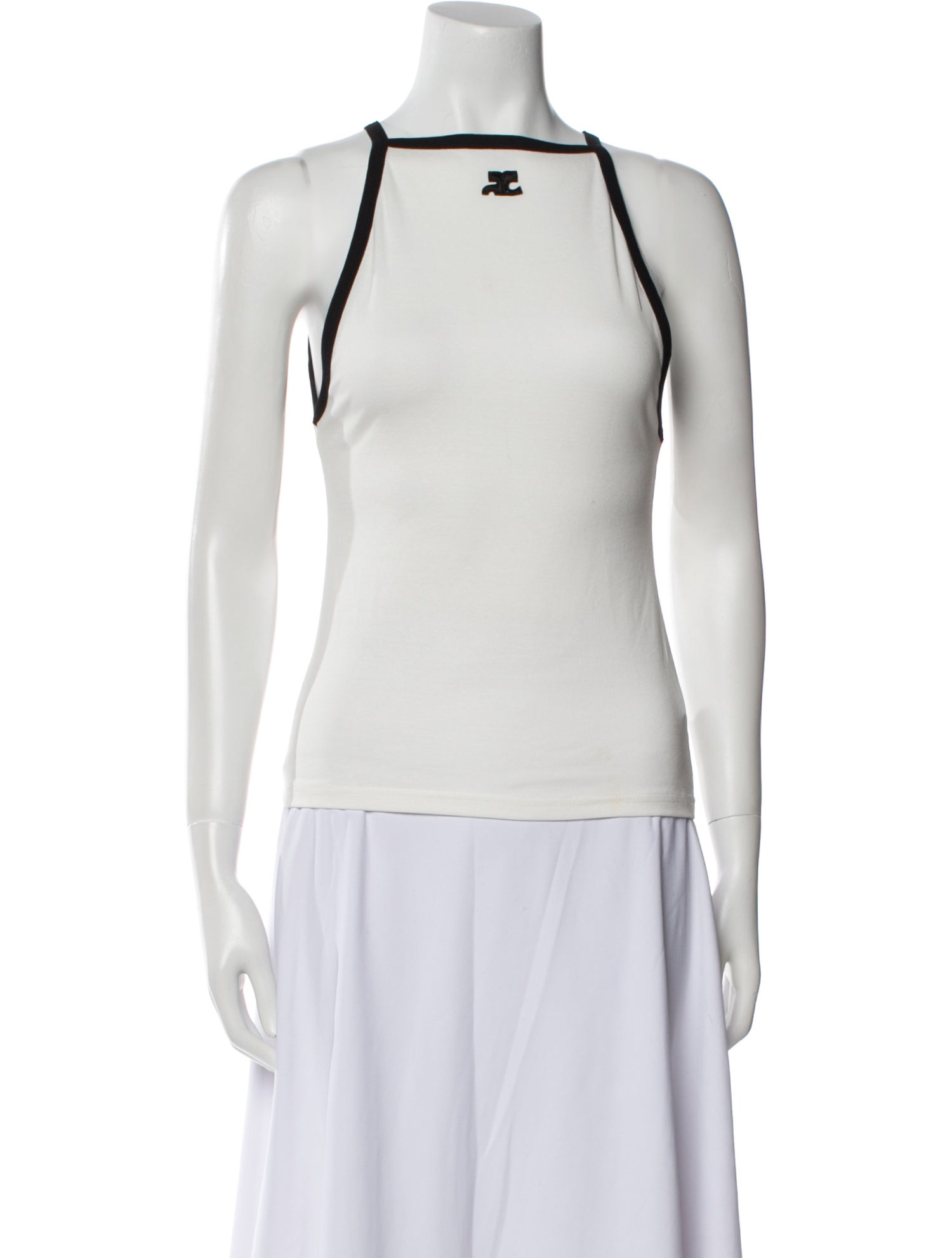 Courrèges Square Neckline Sleeveless Top