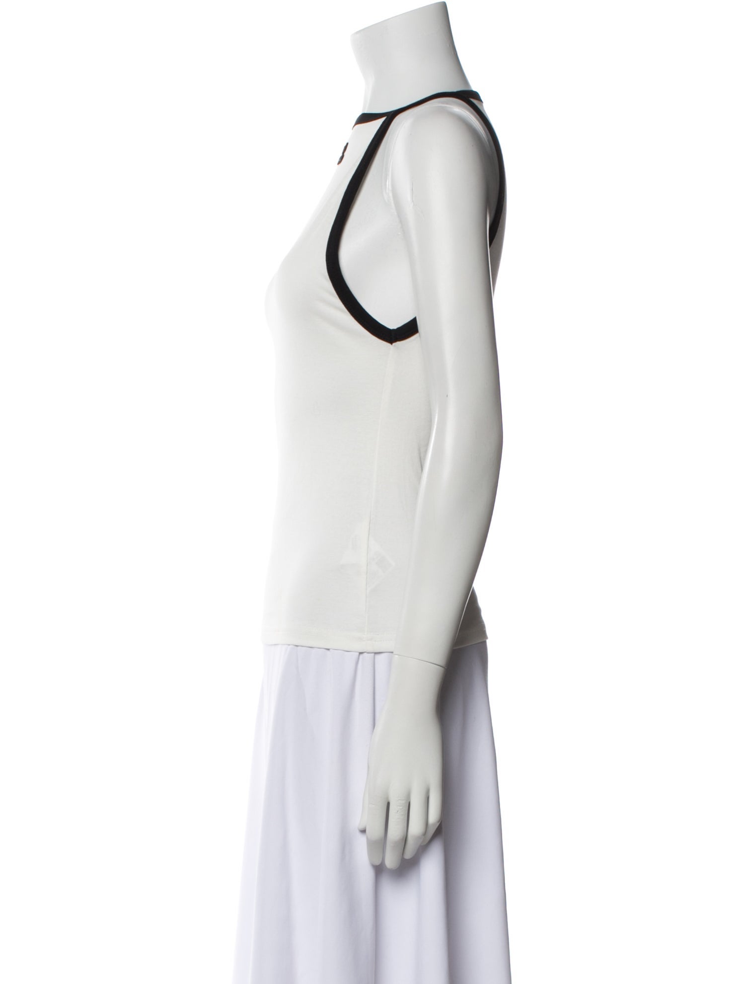 Courrèges Square Neckline Sleeveless Top