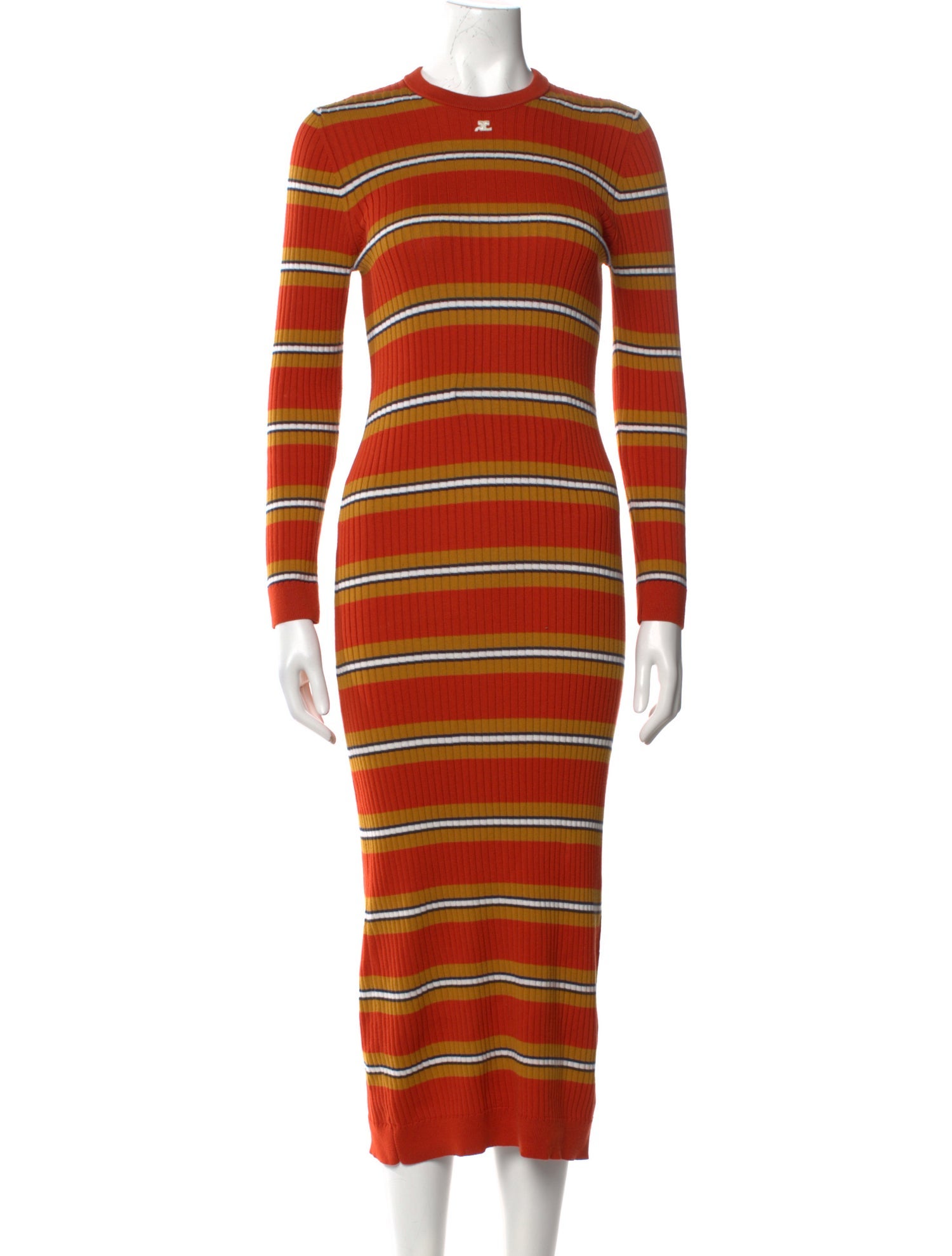 Courrèges Striped Long Dress