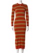 Courrèges Striped Long Dress
