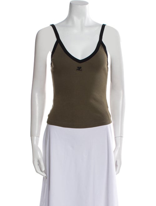Courrèges Square Neckline Sleeveless Top