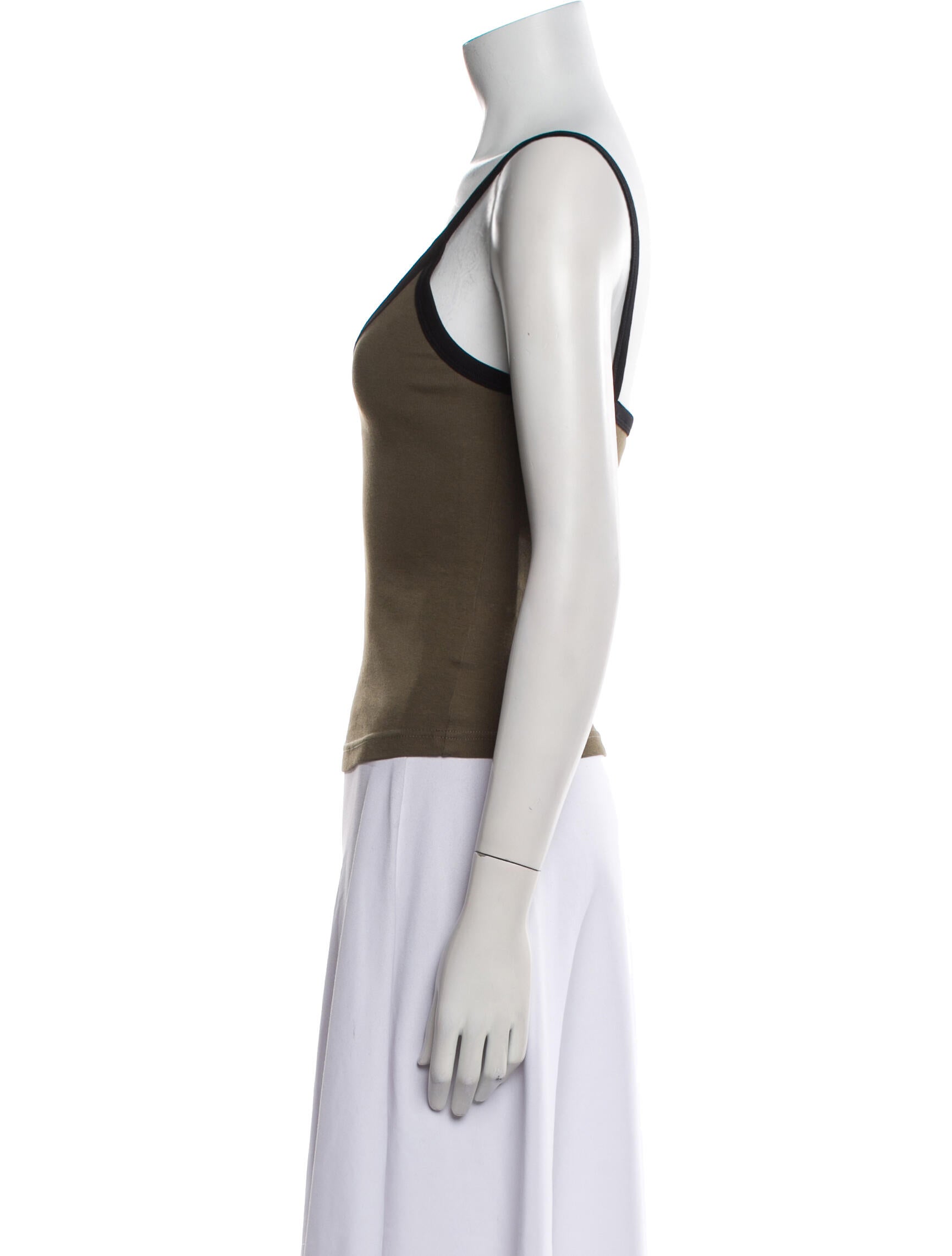 Courrèges Square Neckline Sleeveless Top