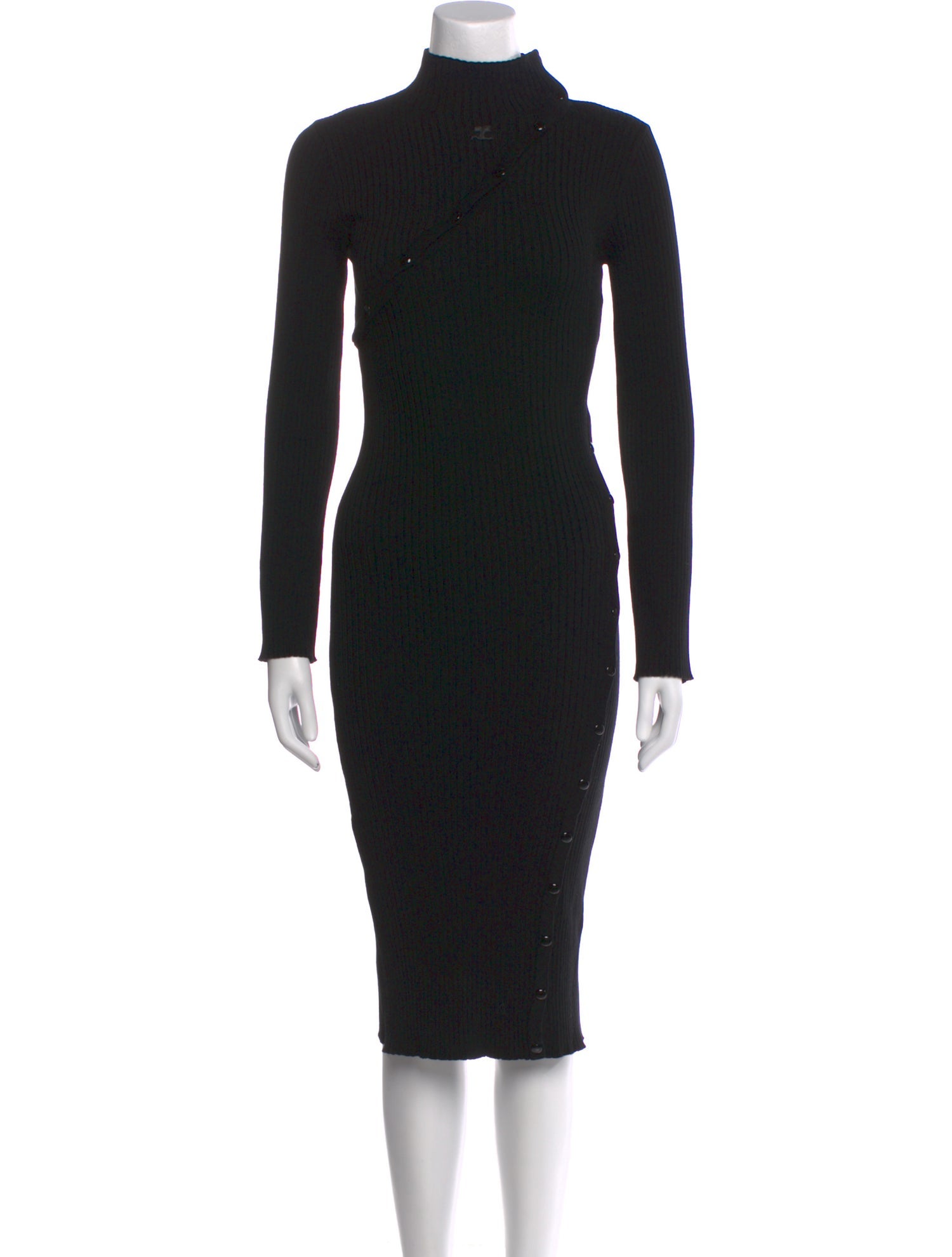 Courrèges Turtleneck Midi Length Dress