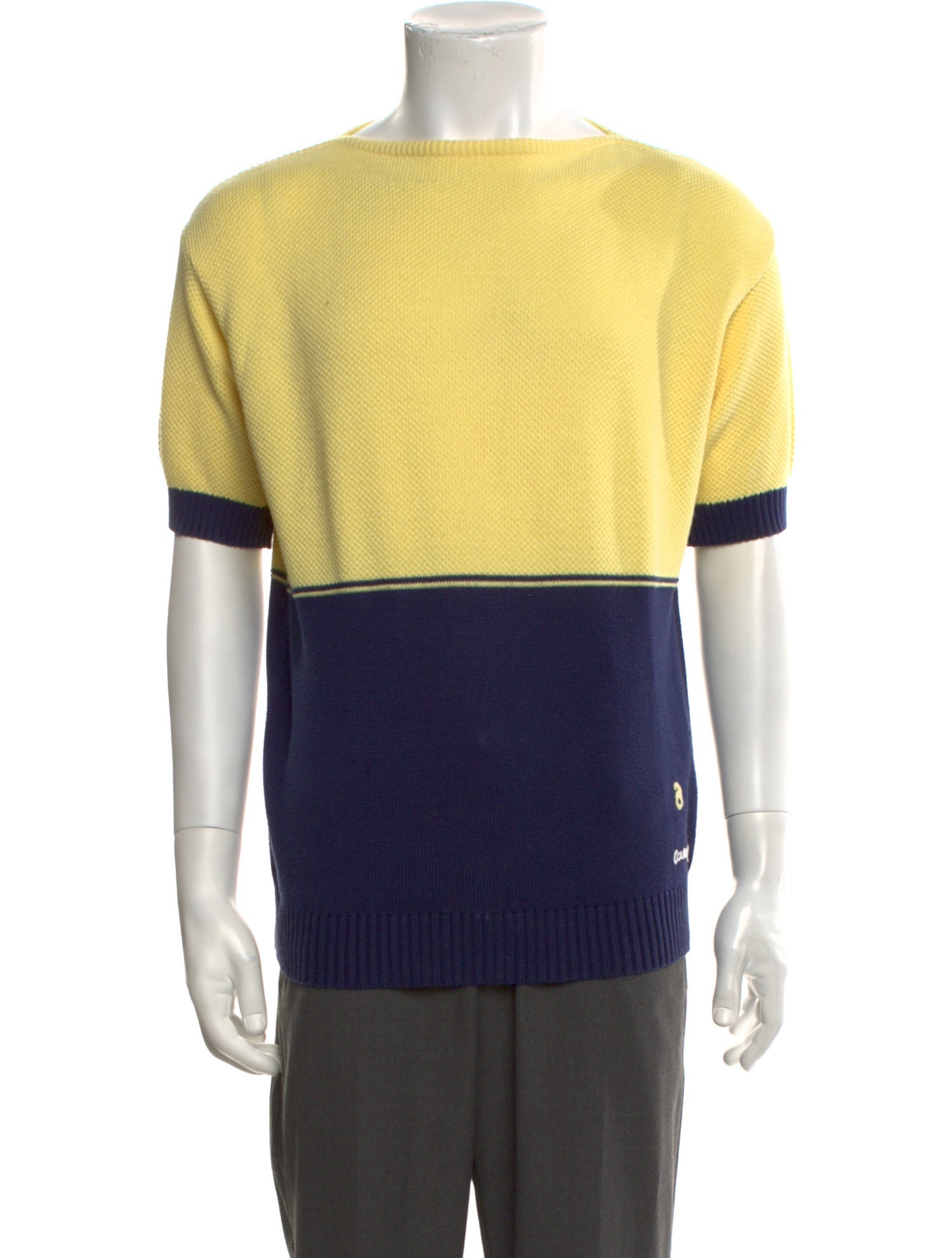 Courrèges Colorblock Pattern Crew Neck Pullover