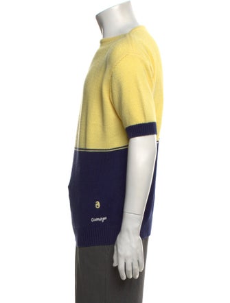 Courrèges Colorblock Pattern Crew Neck Pullover