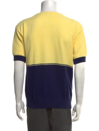 Courrèges Colorblock Pattern Crew Neck Pullover