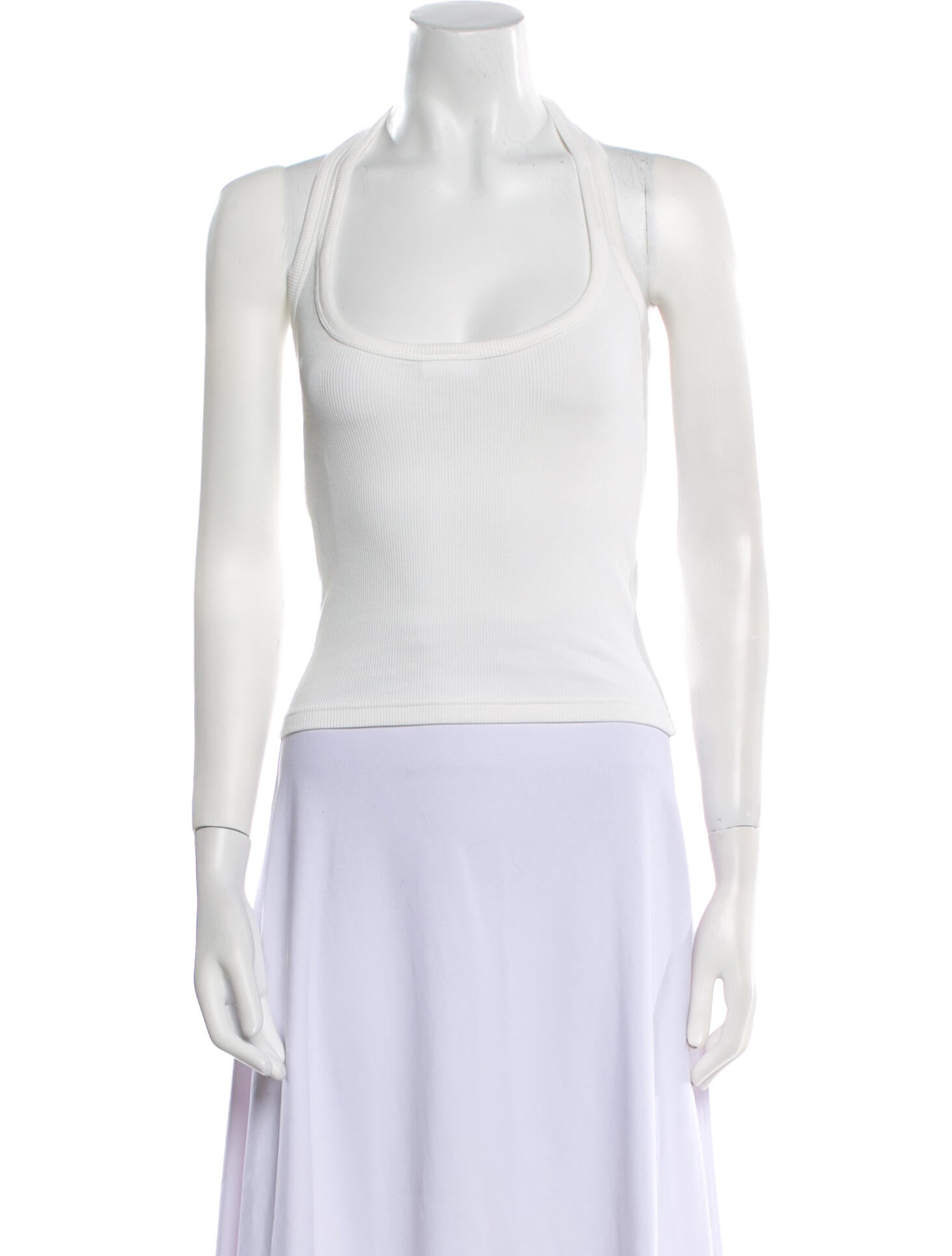 Courrèges Square Neckline Sleeveless Top