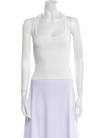 Courrèges Square Neckline Sleeveless Top