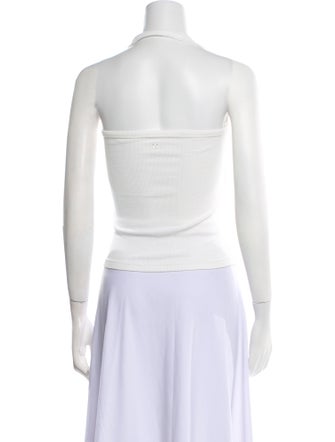 Courrèges Square Neckline Sleeveless Top