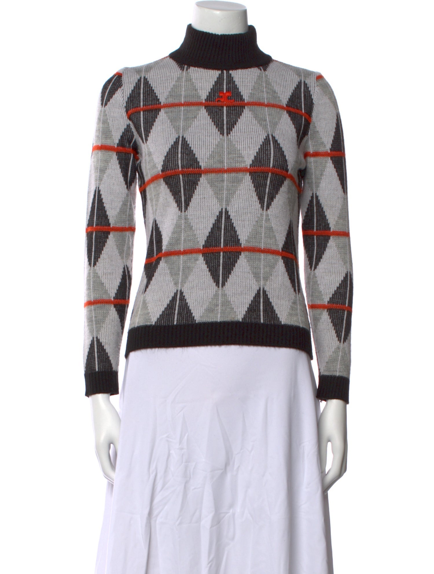 Courrèges Printed Turtleneck Sweater