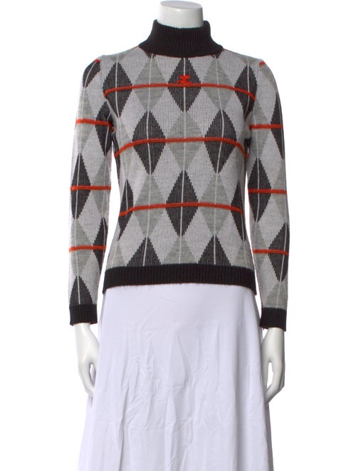 Courrèges Printed Turtleneck Sweater