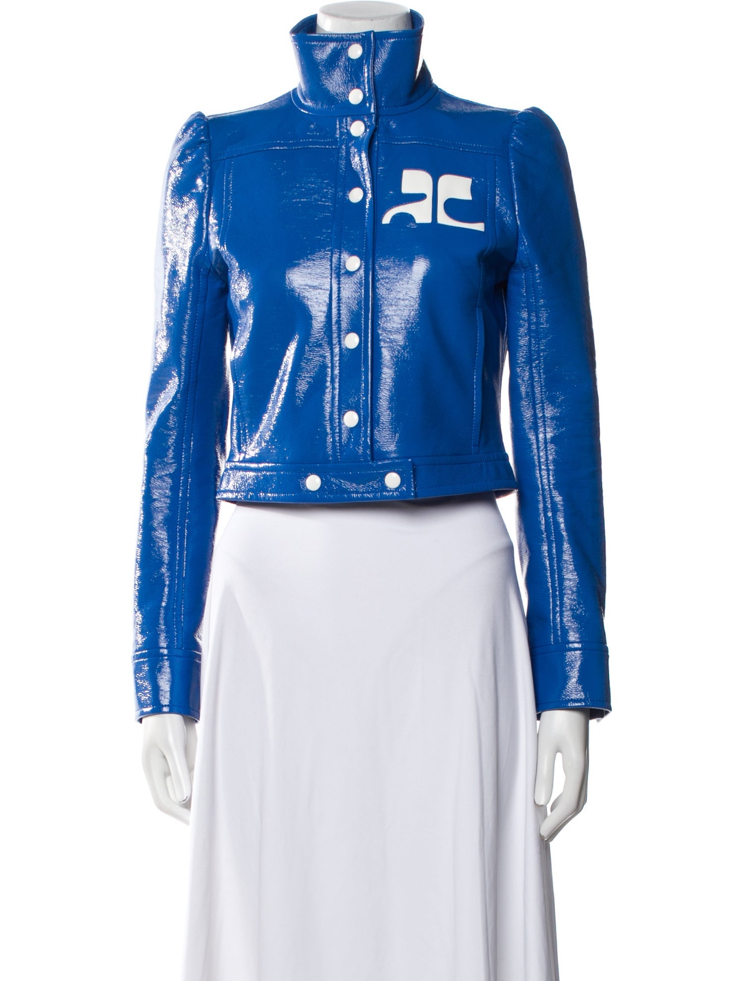 Courrèges Graphic Print Biker Jacket