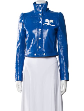Courrèges Graphic Print Biker Jacket
