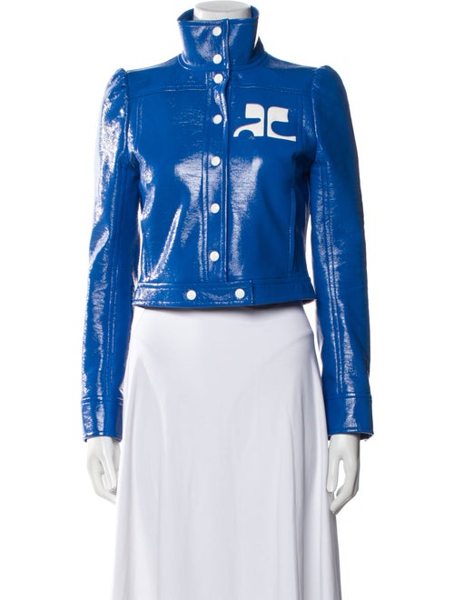 Courrèges Graphic Print Biker Jacket