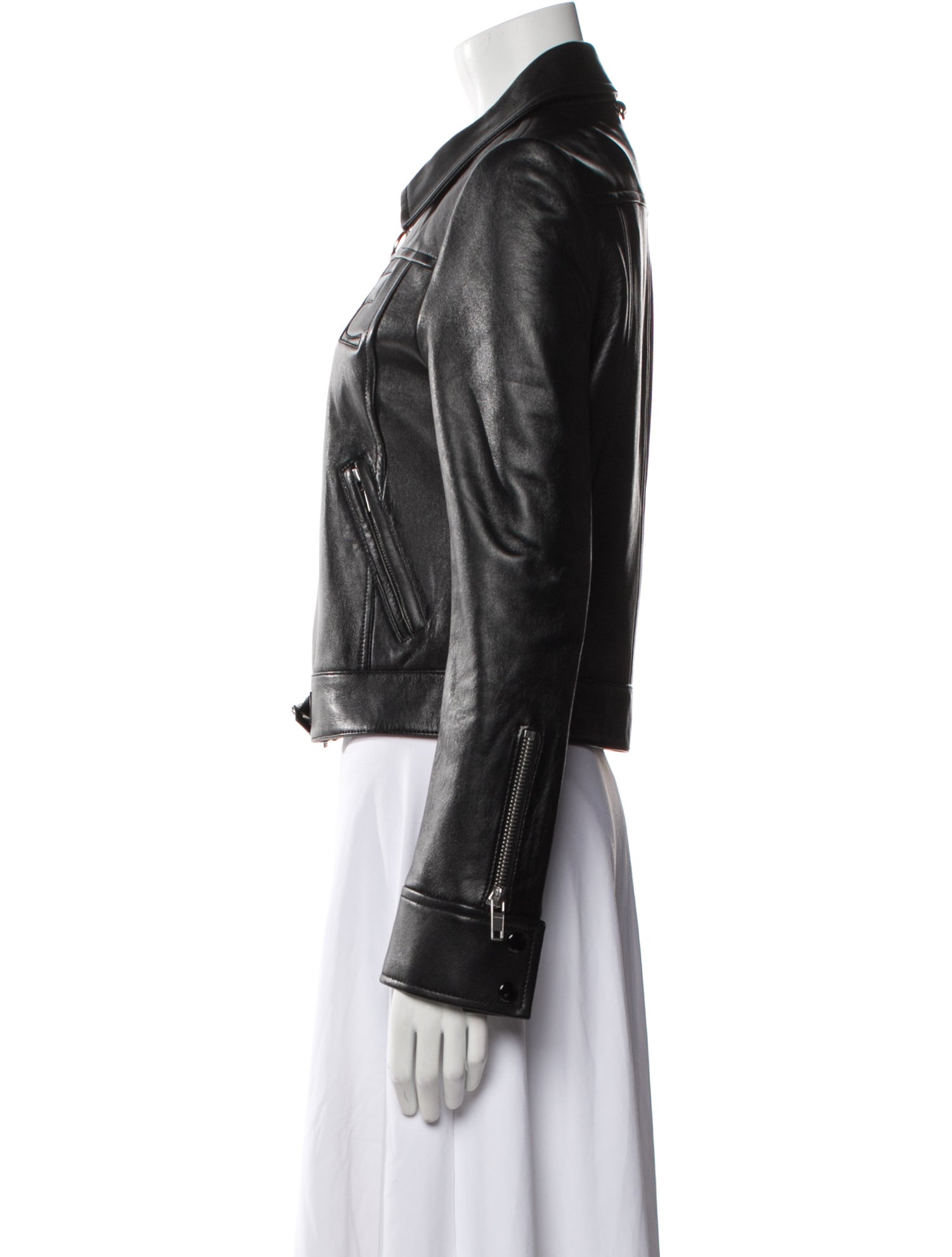 Courrèges Lamb Leather Biker Jacket w/ Tags