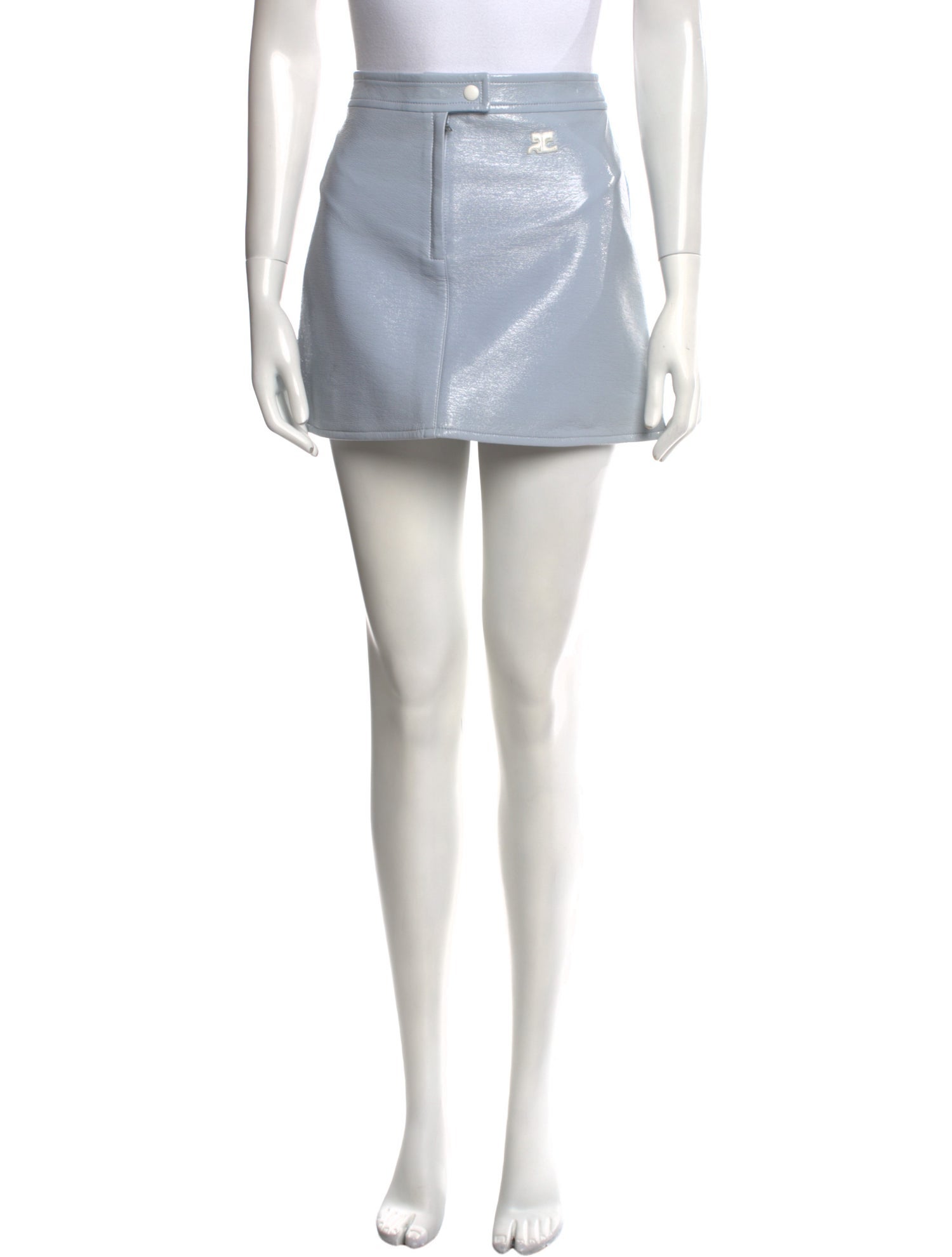 Courrèges Embroidered Accent Mini Skirt