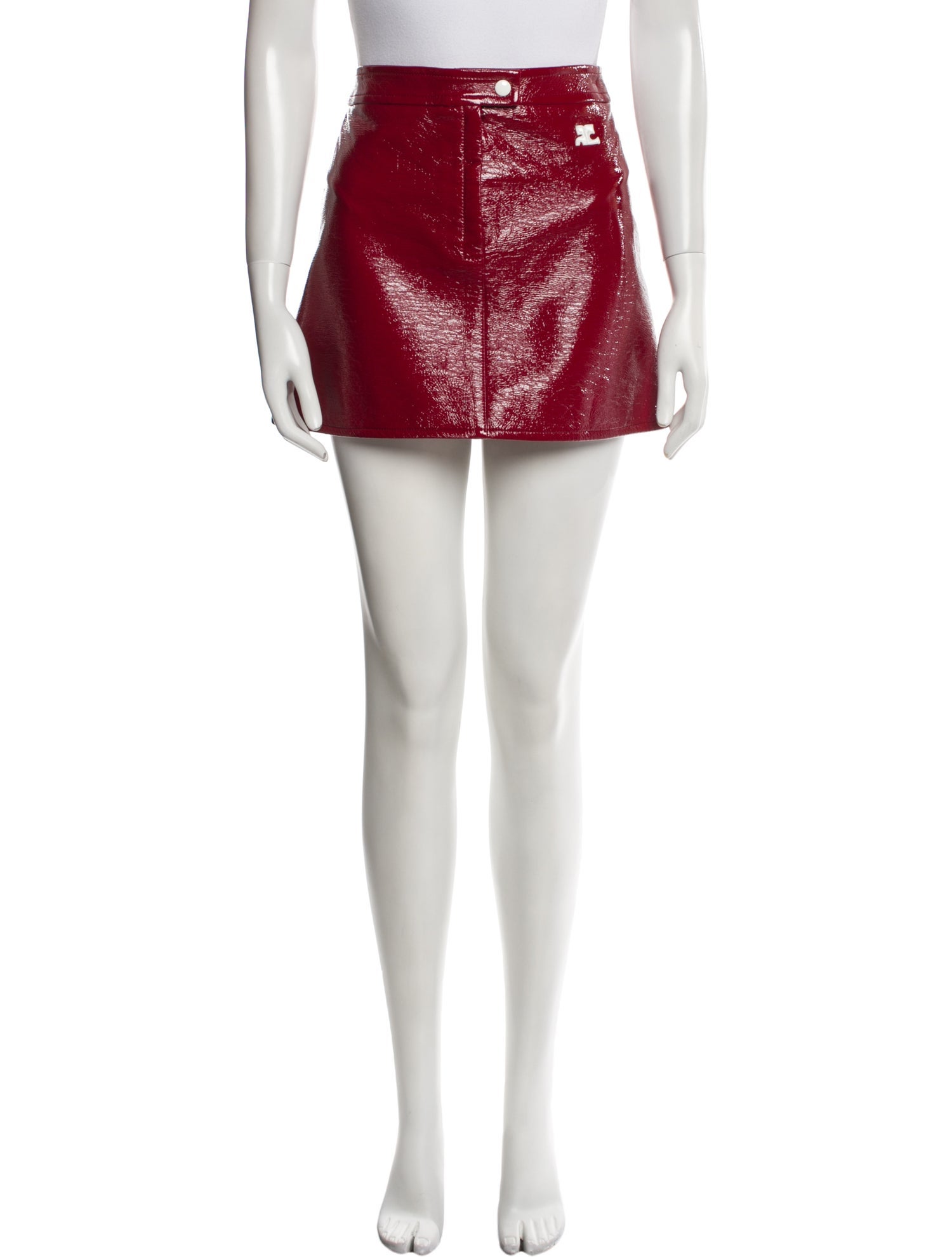 Courrèges Embroidered Accent Mini Skirt