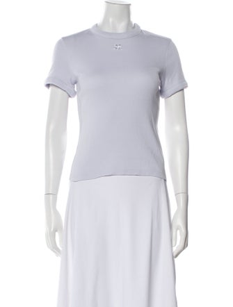 Courrèges Mock Neck Short Sleeve T-Shirt