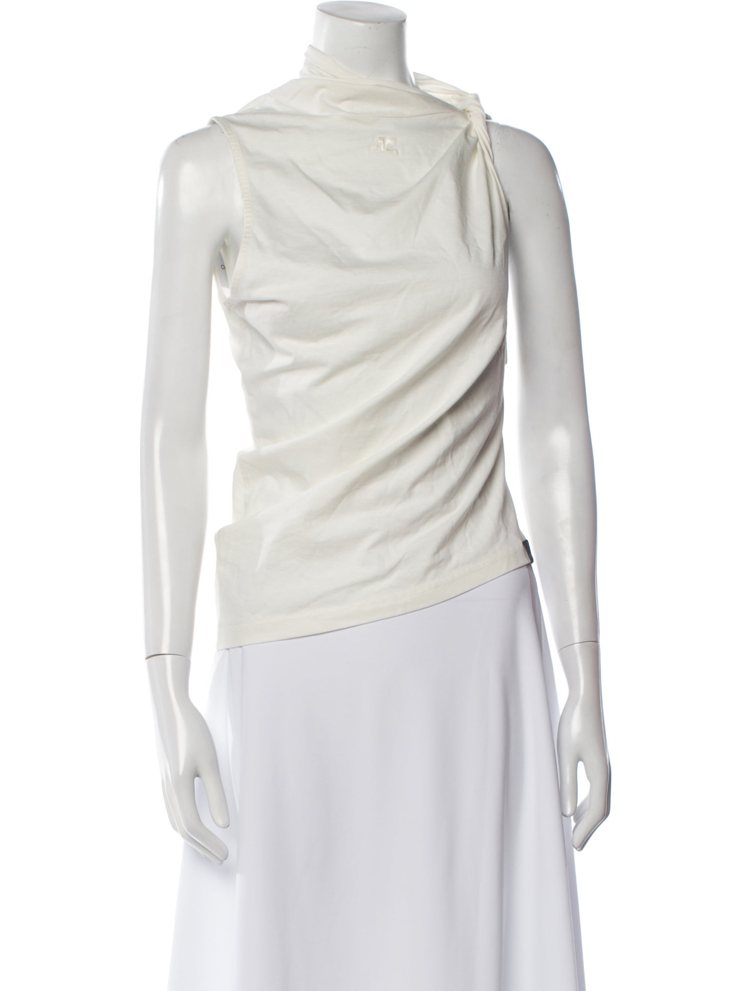 Courrèges Cowl Neck Sleeveless Top w/ Tags