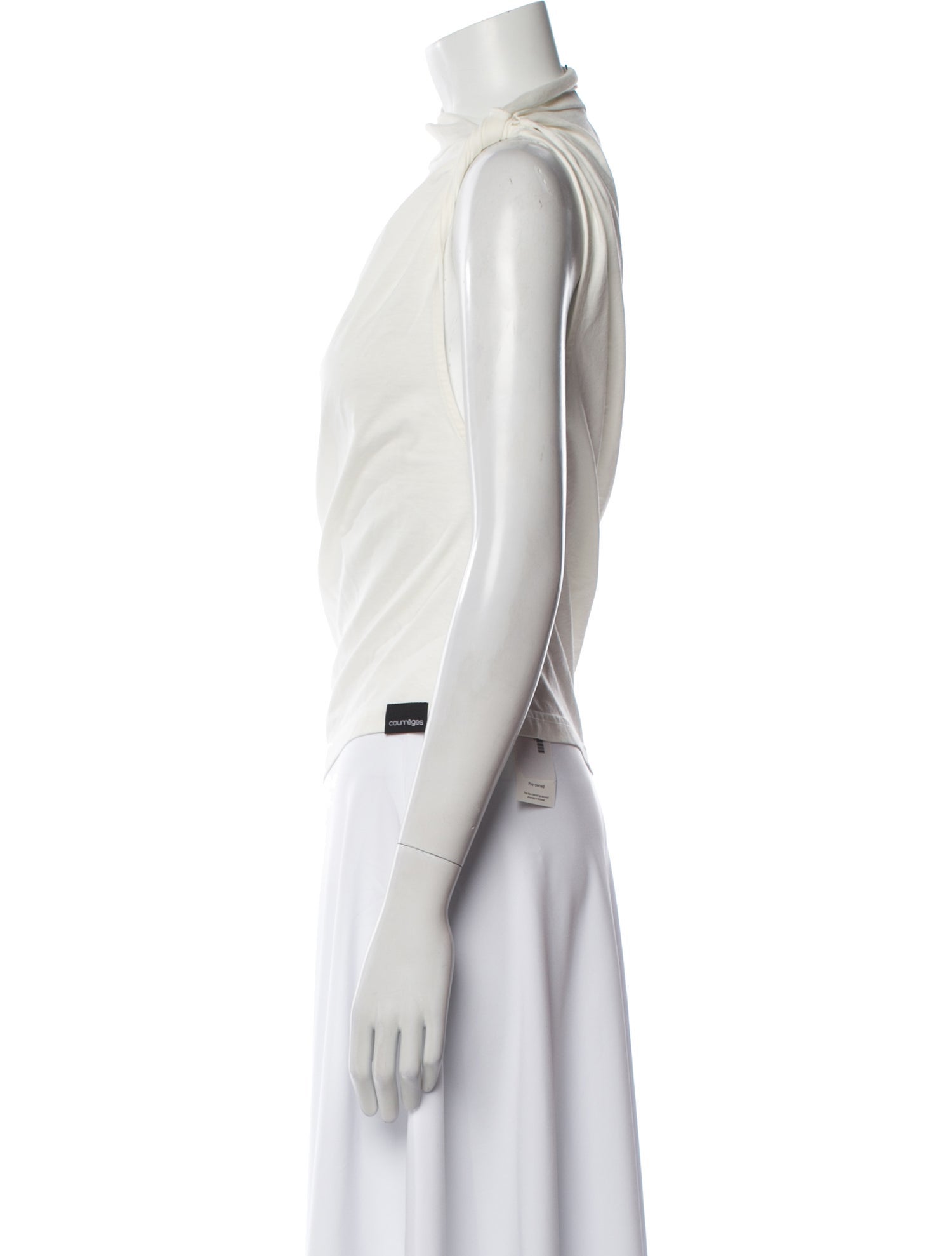 Courrèges Cowl Neck Sleeveless Top w/ Tags