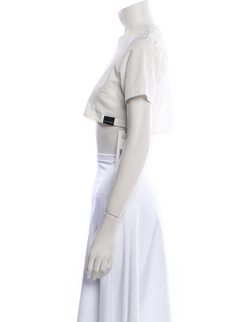 Courrèges Mock Neck Short Sleeve Crop Top