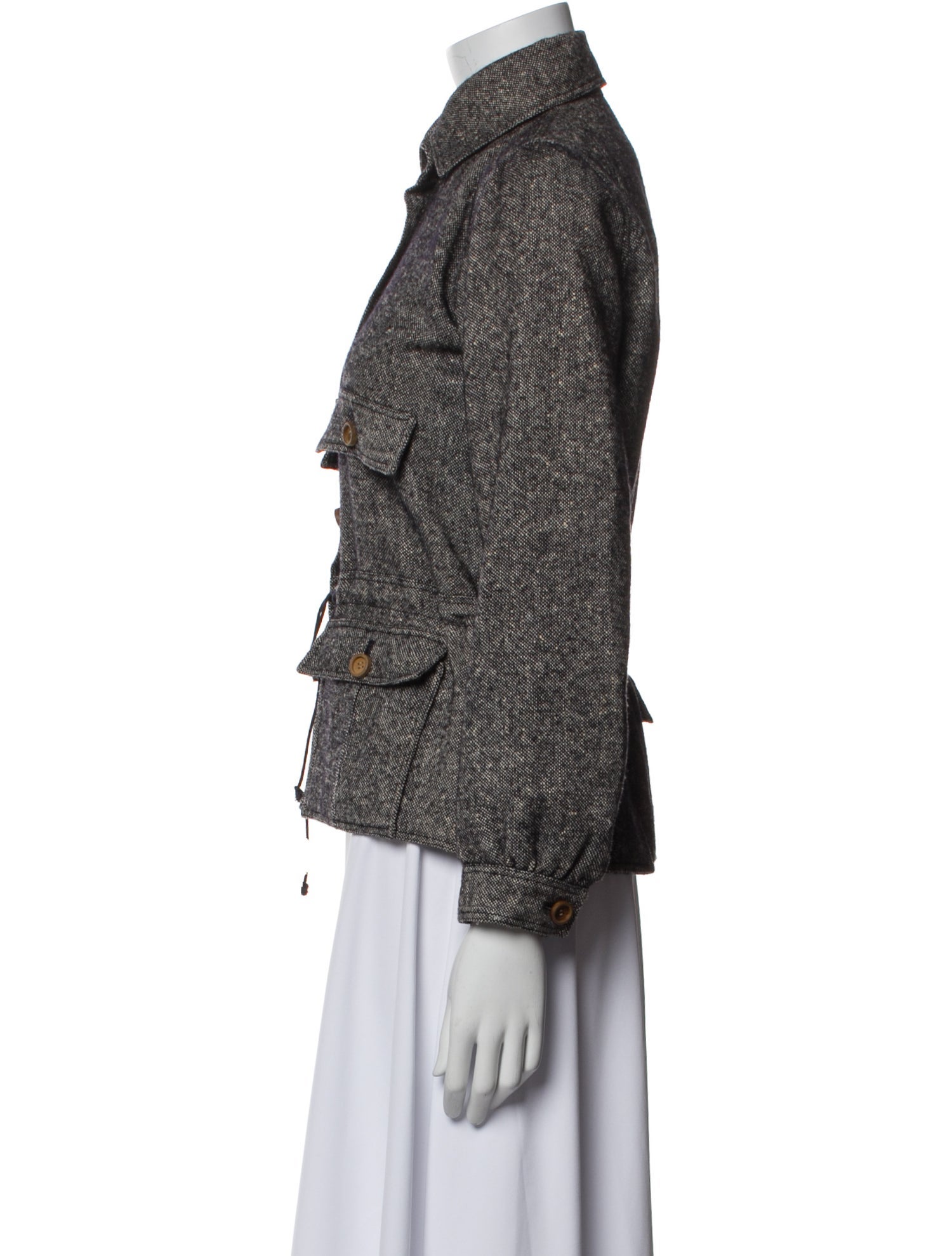 Courrèges Wool Tweed Pattern Jacket