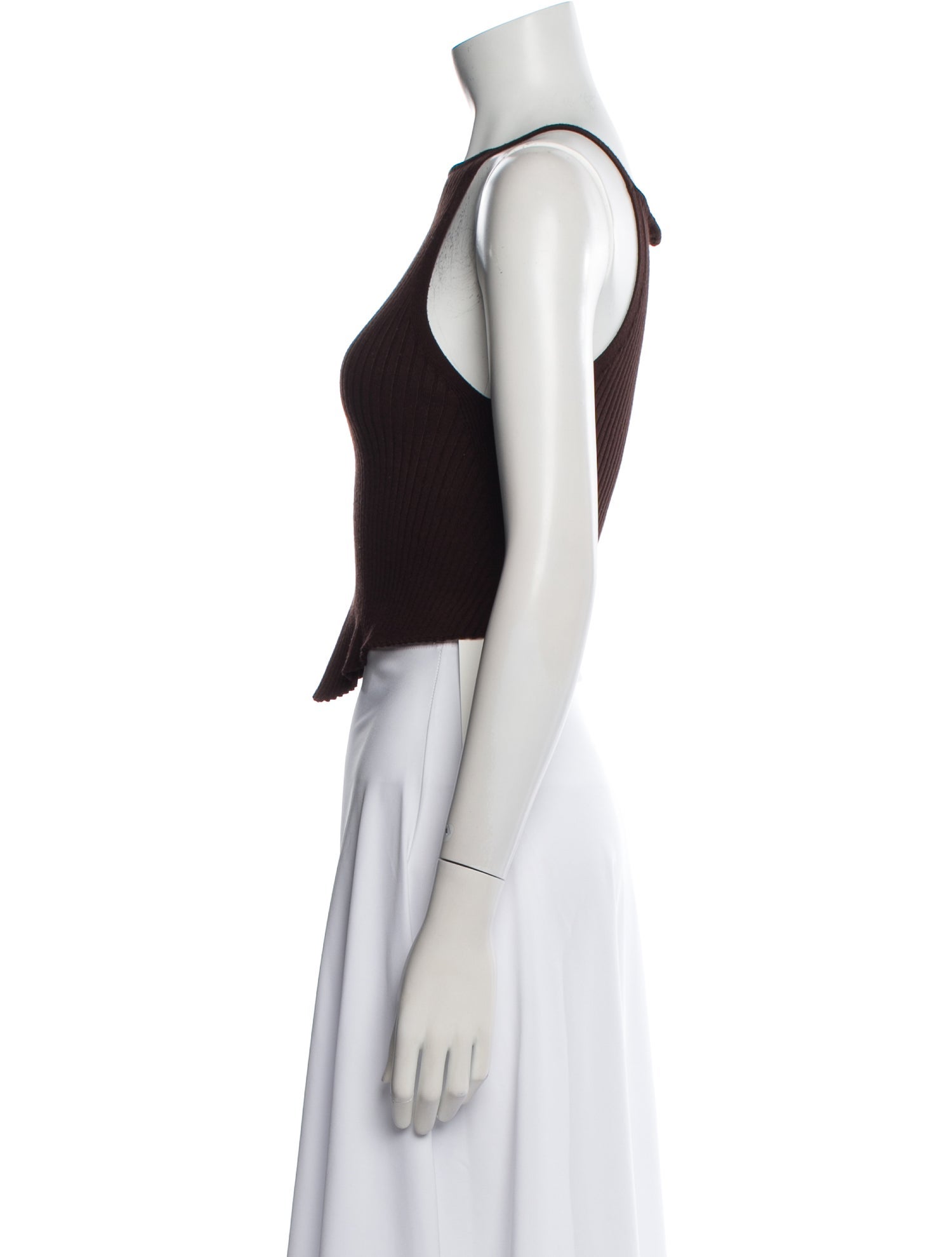 Courrèges Square Neckline Sleeveless Crop Top