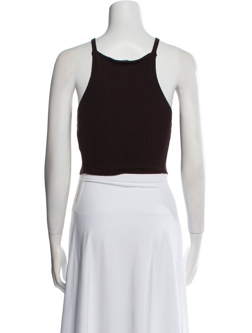 Courrèges Square Neckline Sleeveless Crop Top