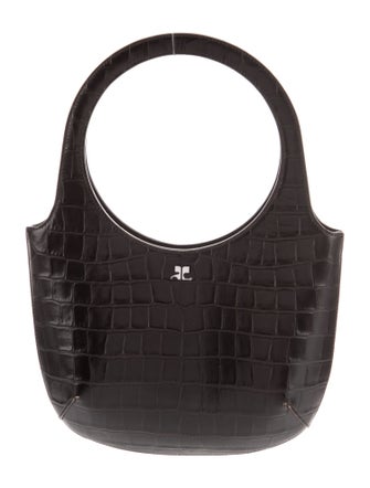 Courrèges Embossed Leather Top Handle Bag