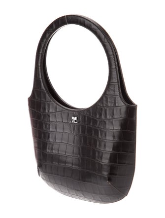 Courrèges Embossed Leather Top Handle Bag