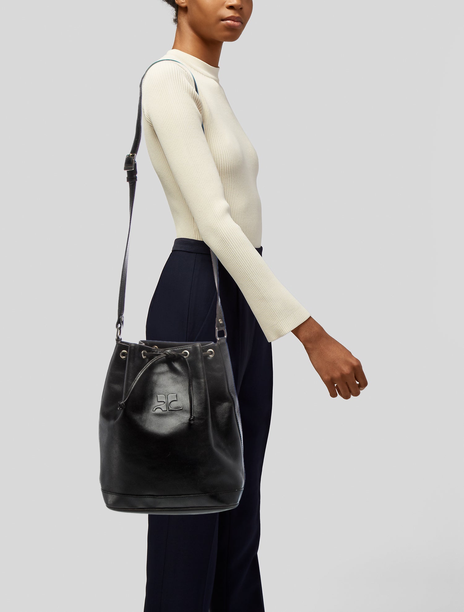 Courrèges Leather Bucket Bag
