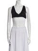 Courrèges V-Neck Sleeveless Crop Top