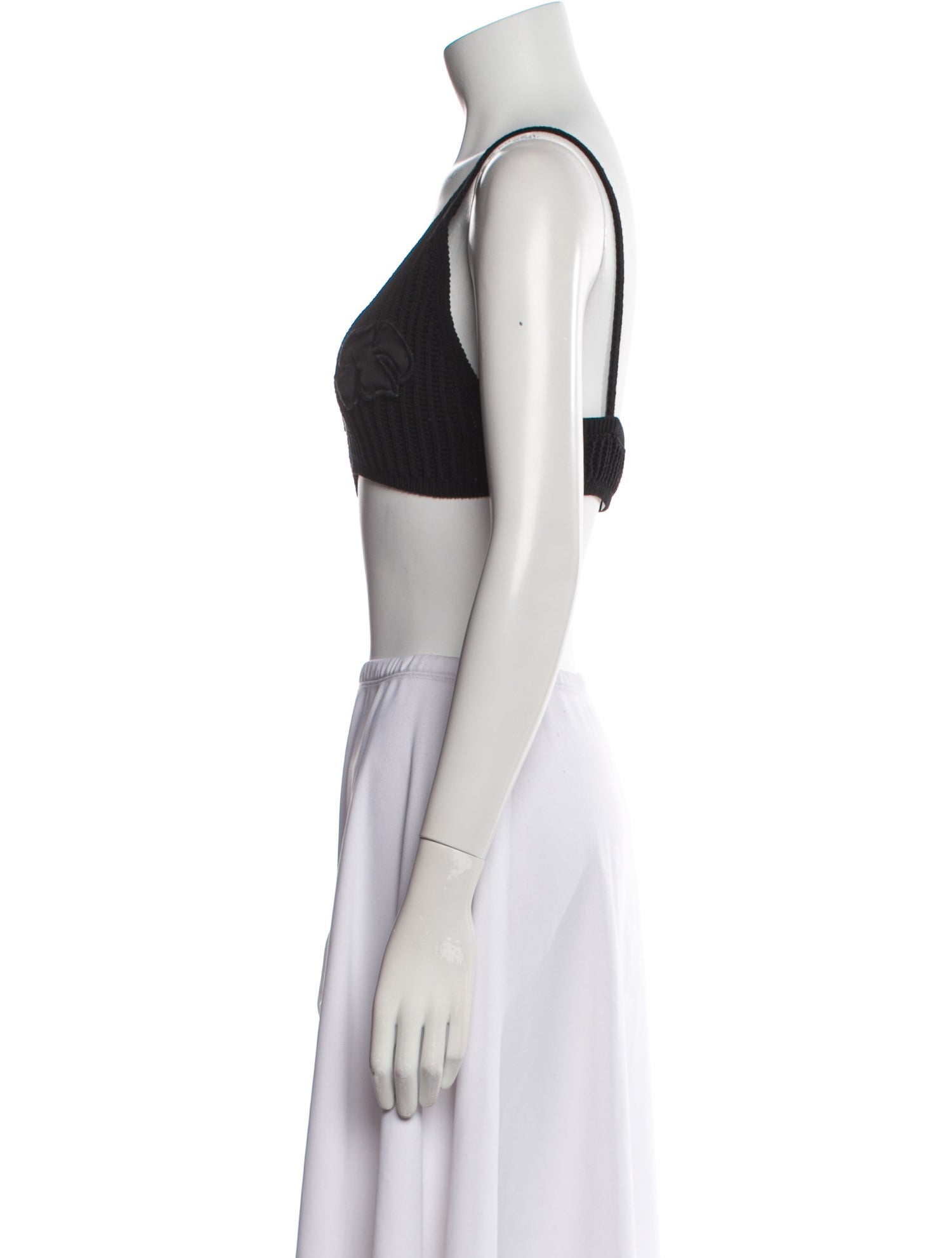 Courrèges V-Neck Sleeveless Crop Top