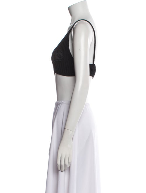 Courrèges V-Neck Sleeveless Crop Top