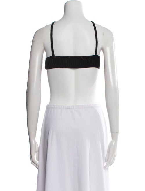 Courrèges V-Neck Sleeveless Crop Top
