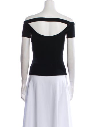 Courrèges Off-The-Shoulder Short Sleeve Top