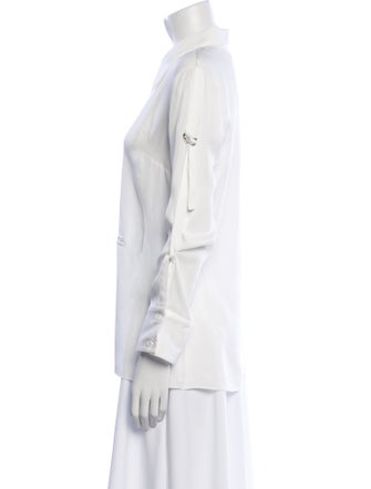 Courrèges Long Sleeve Button-Up Top