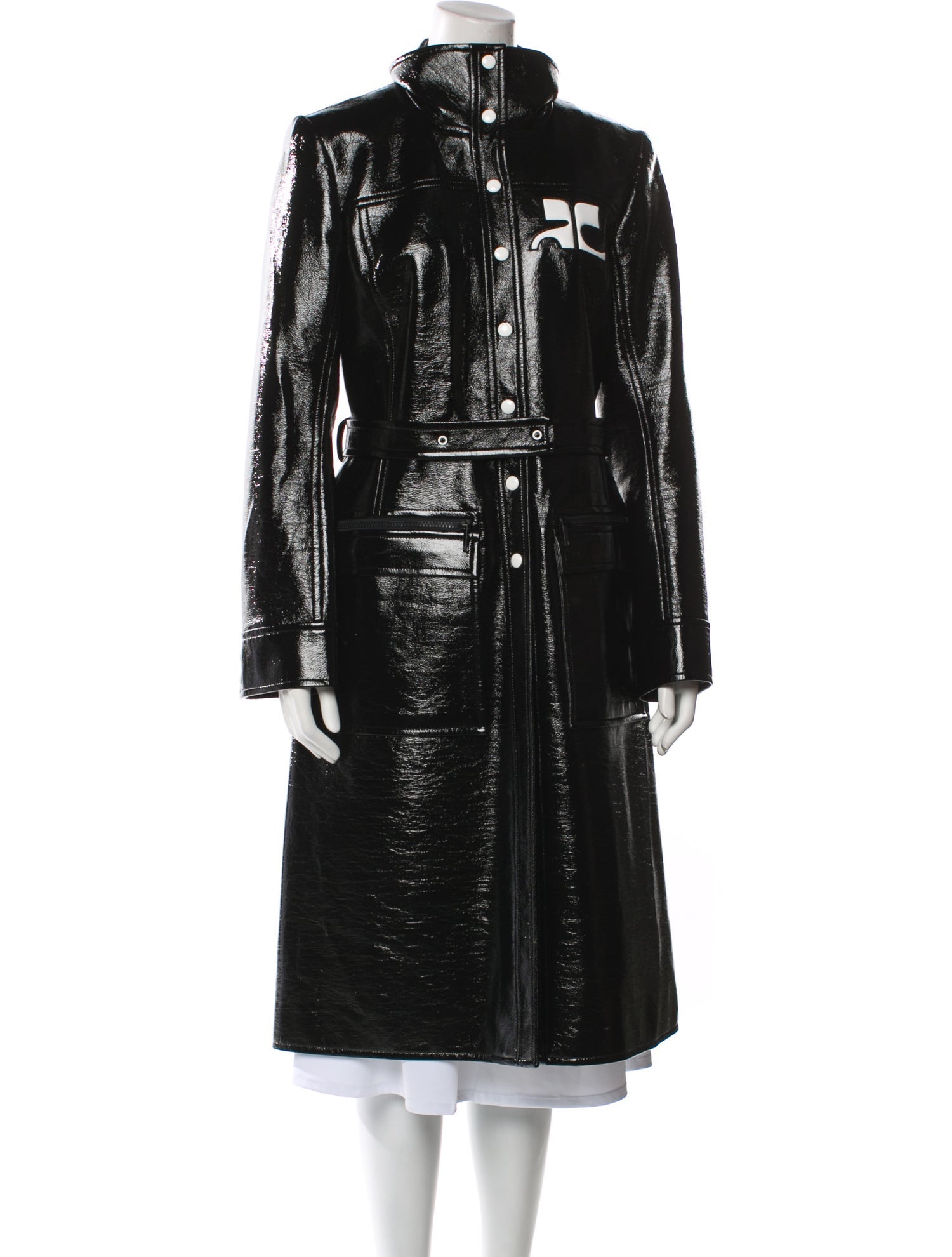 Courrèges Faux Leather Trench Coat w/ Tags