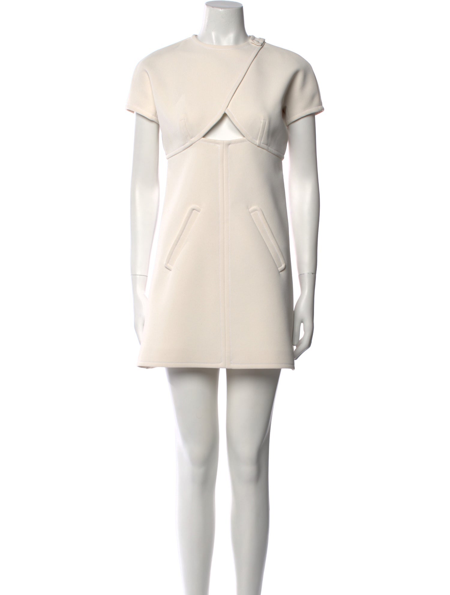 Courrèges Crew Neck Mini Dress