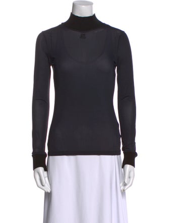 Courrèges Mock Neck Long Sleeve Top