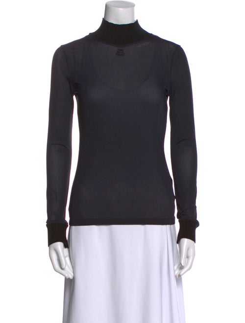 Courrèges Mock Neck Long Sleeve Top