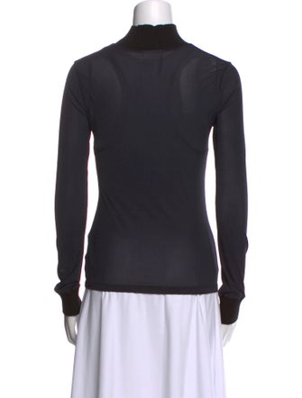 Courrèges Mock Neck Long Sleeve Top