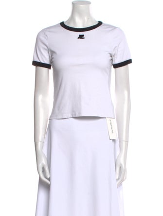 Courrèges Crew Neck Short Sleeve T-Shirt