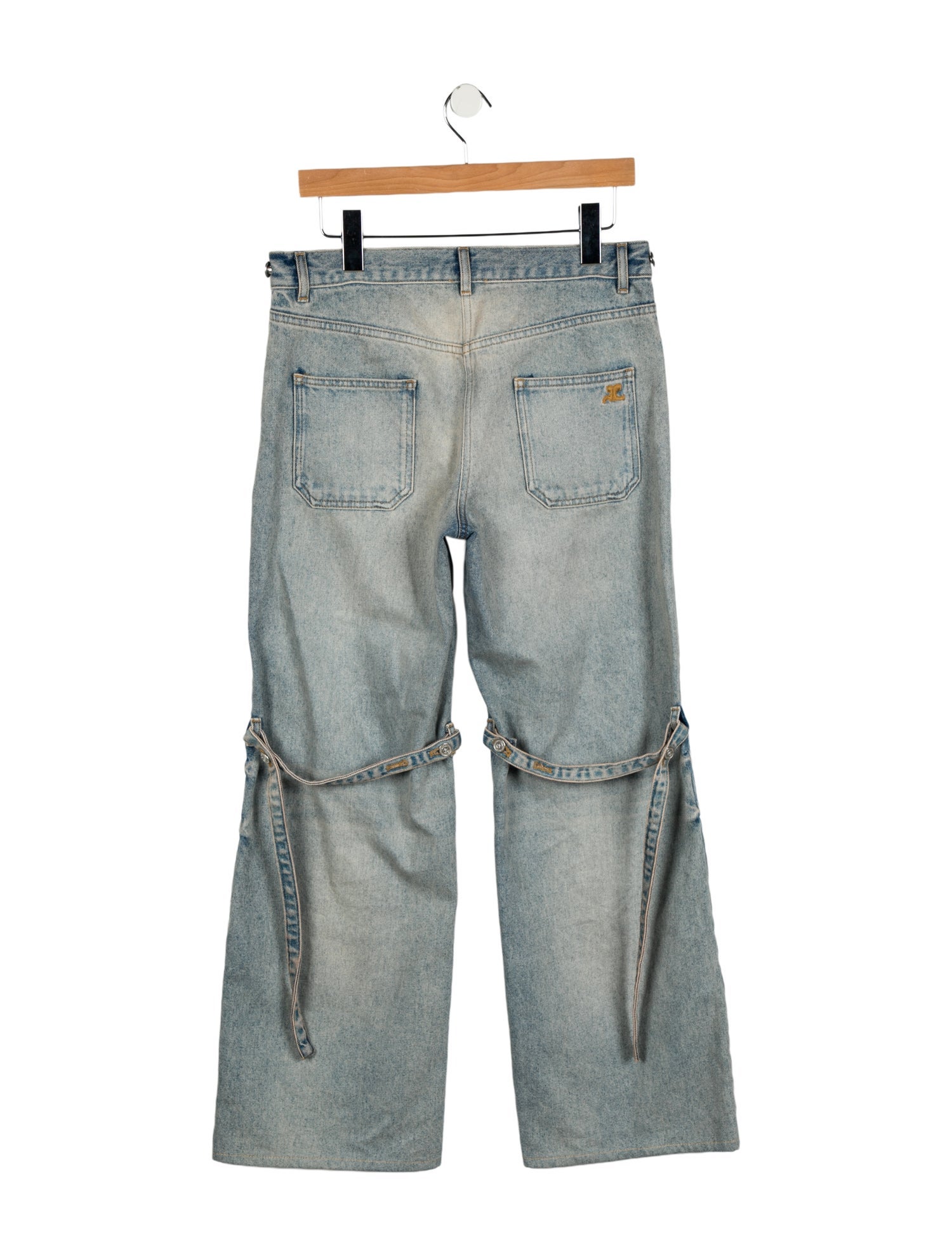 Courrèges Mid-Rise Wide Leg Jeans