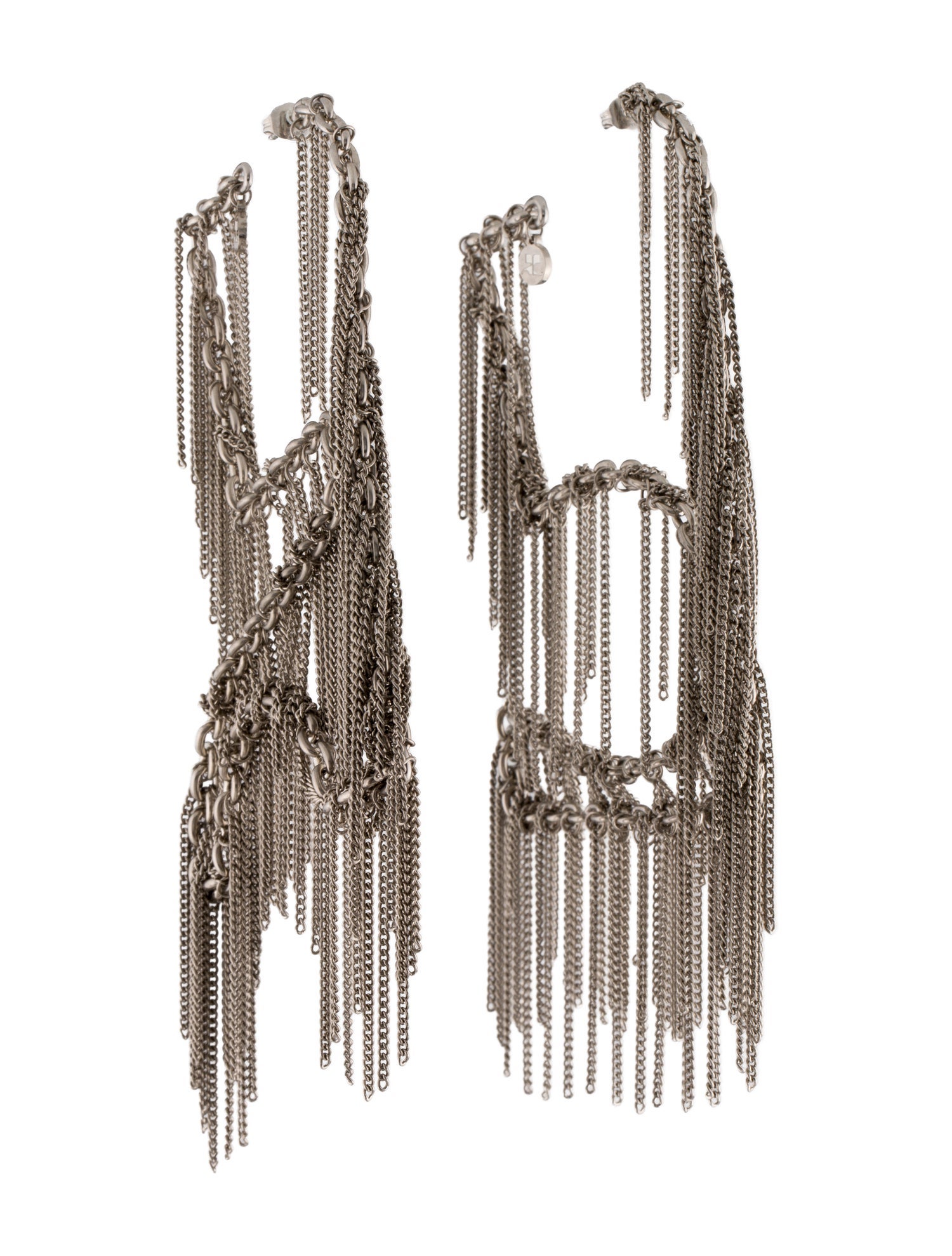 Courrèges AC Hanging Chain Drop Earrings