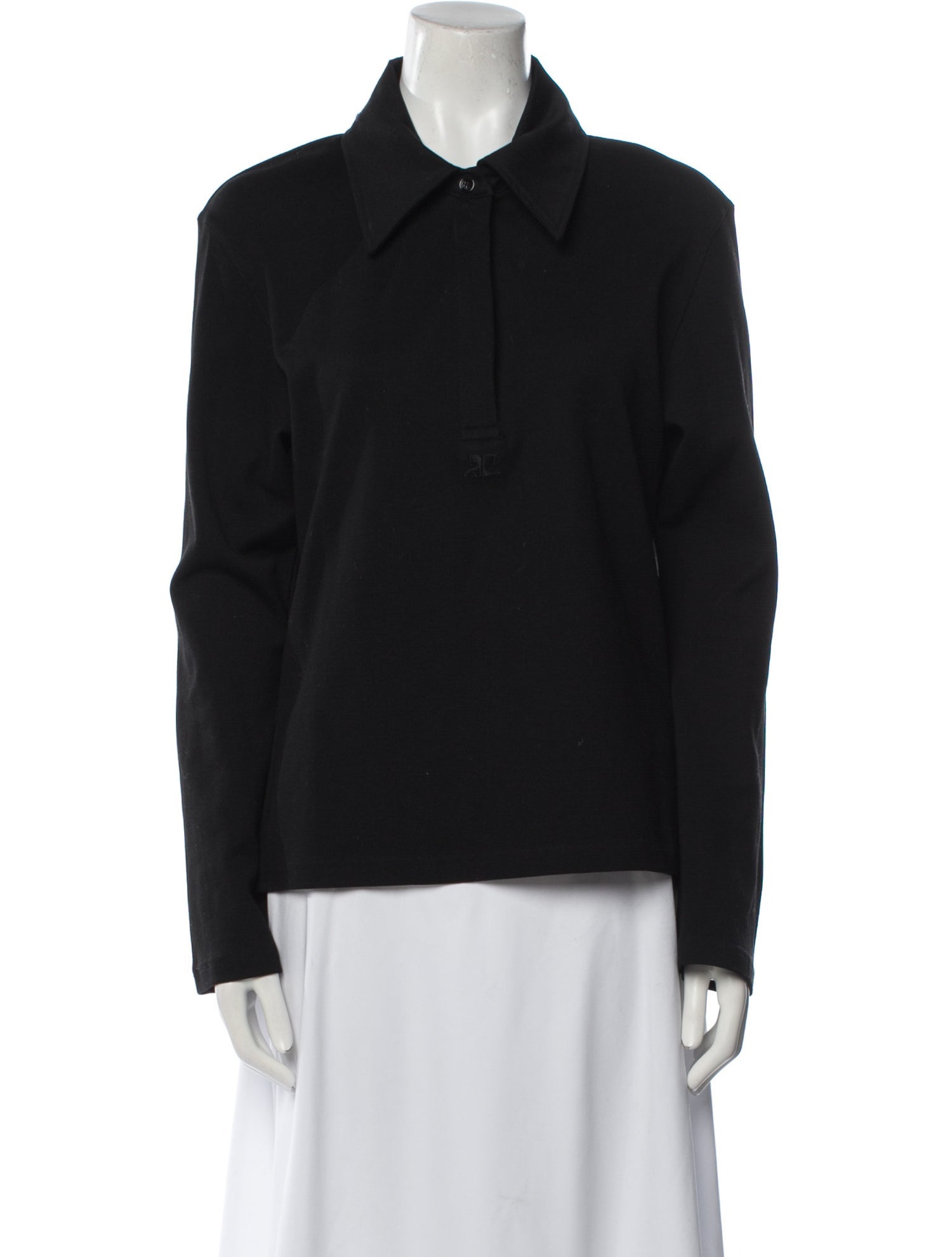 Courrèges Long Sleeve Button-Up Top