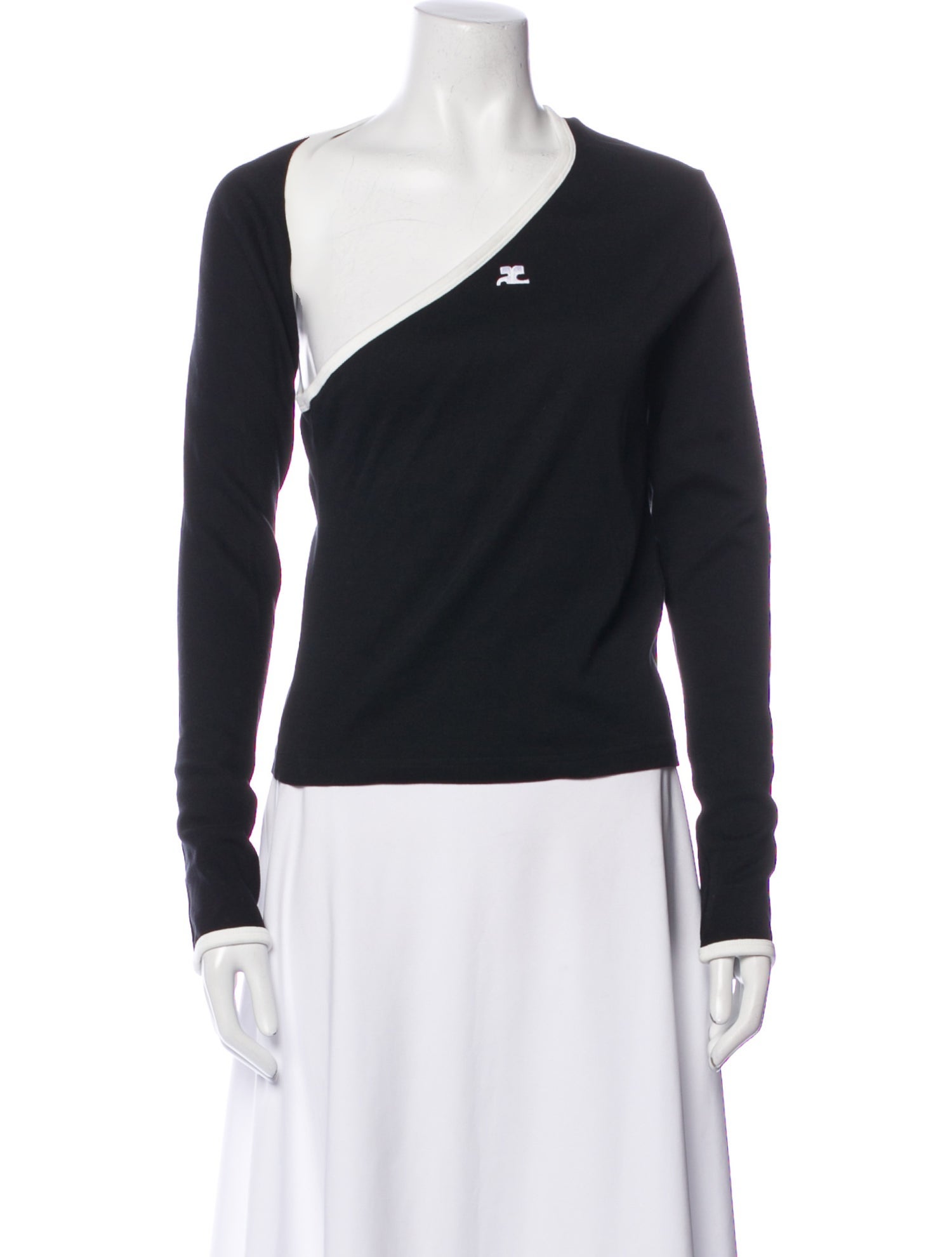 Courrèges One-Shoulder Long Sleeve Top